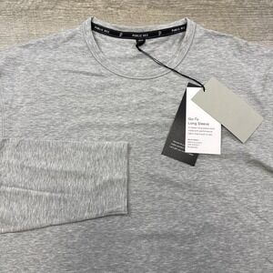 NWT Public Rec Go To long sleeve t-shirt men's medium heather gray pima stretch